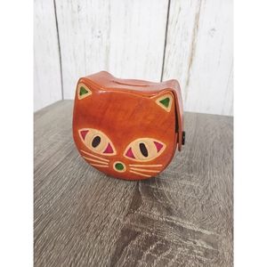 Leather Kitty Cat Coin Holder